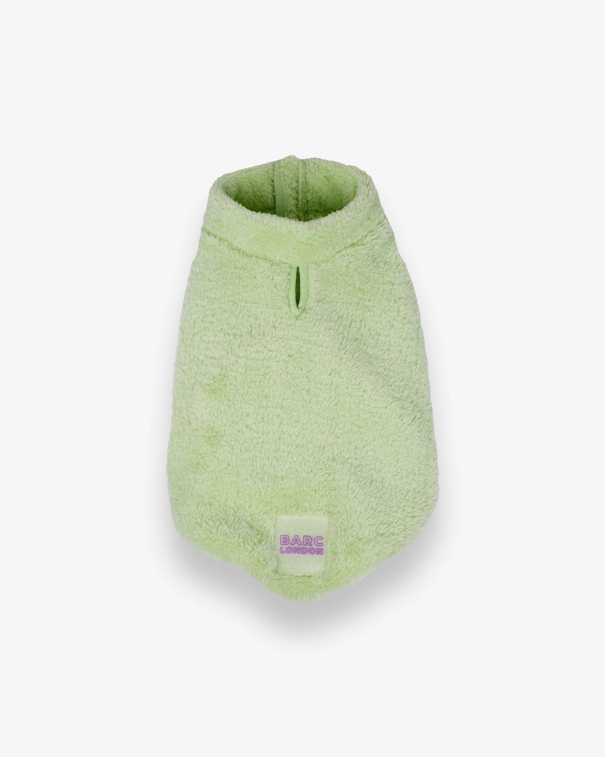 Gilet pour chien en polaire sherpa vert lime