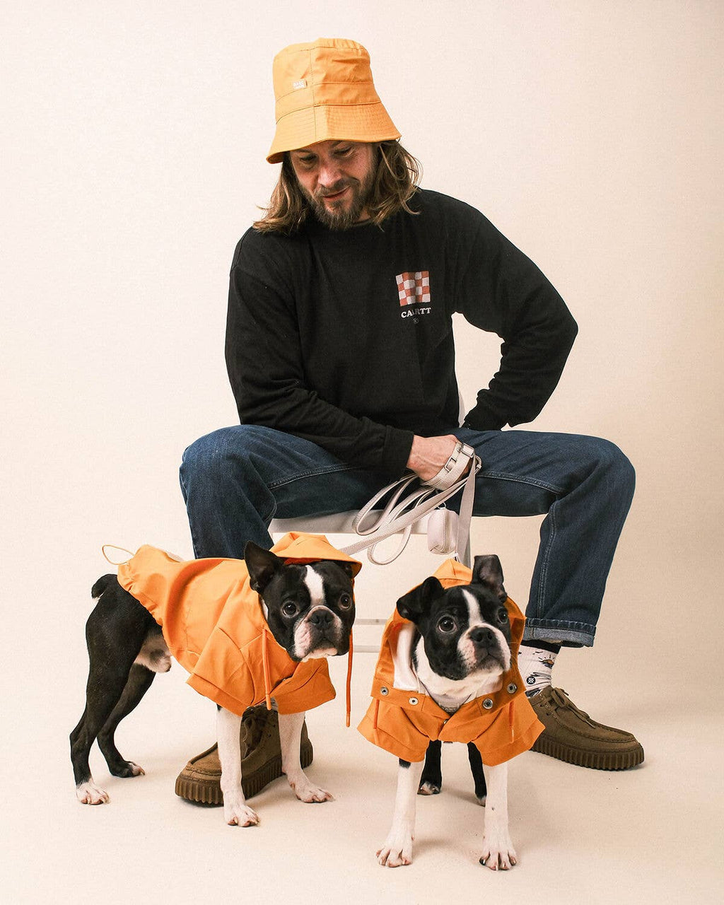 Imperméable orange pour chien