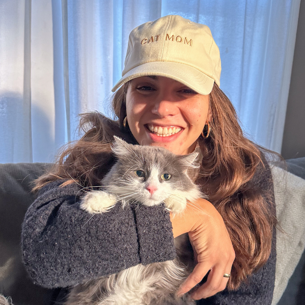 Casquette ivoire Cat Mom