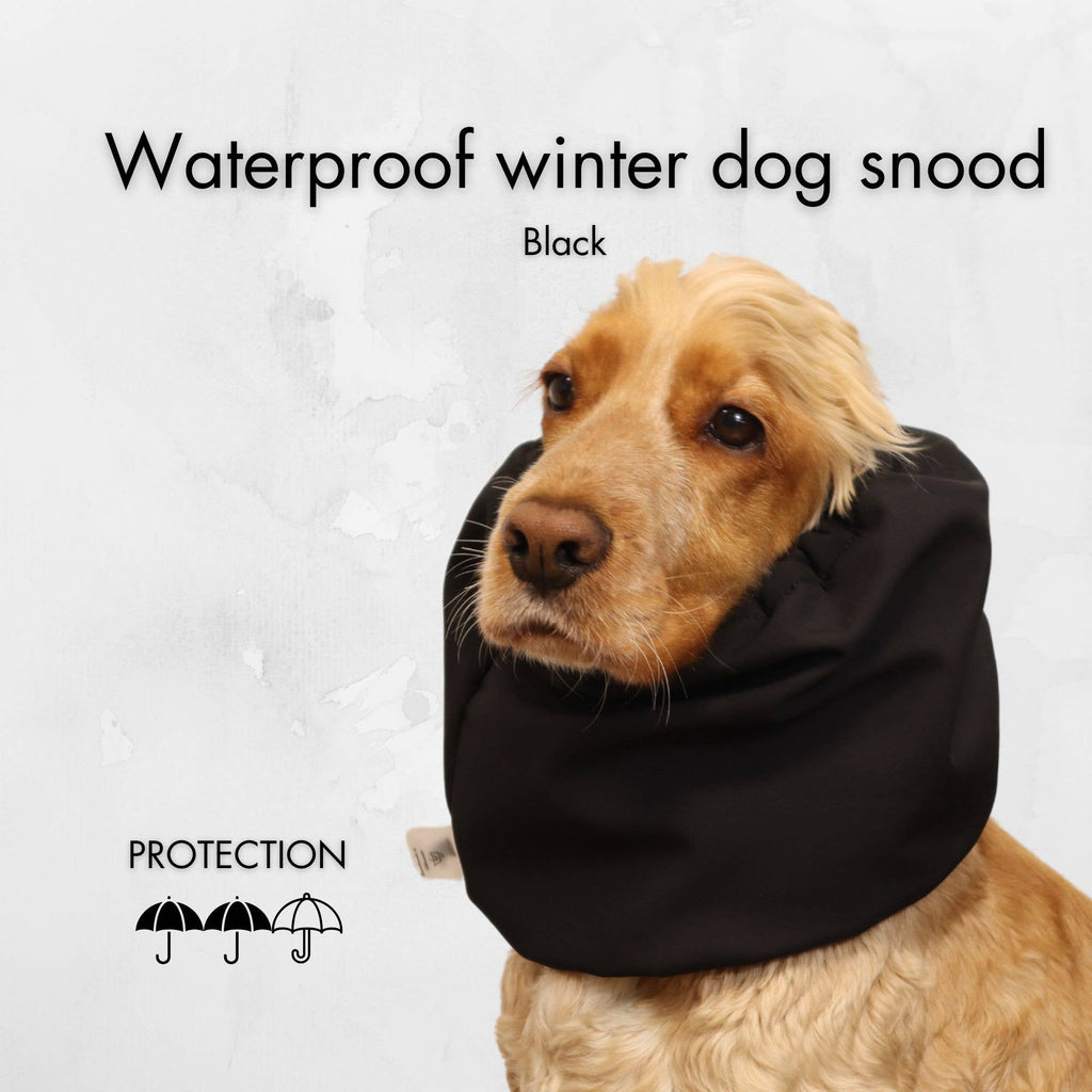 Snood Imperméable pour Chien | Snood d'Hiver | Noir