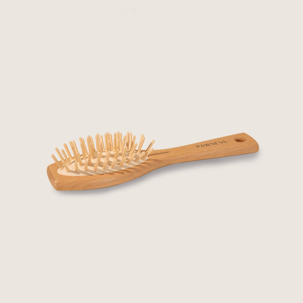 Brosse pour chien en bois - Pour poils longs et fins