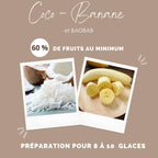 Glace pour chien  coco-banane