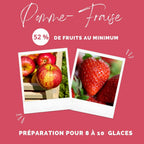 Glace pour chien pomme-fraise