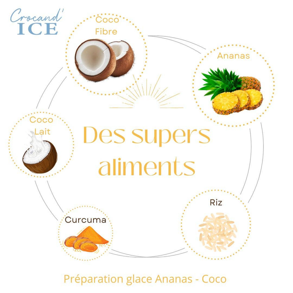 Glace pour chien ananas-coco