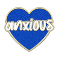 Breloque -  Cœur anxieux bleu