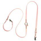 Laisse chien MULTIPOSITION biothane - BONBON ROSE