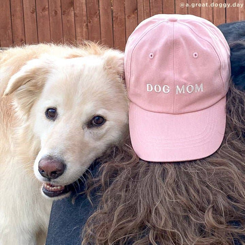 Casquette rose poudré Dog Mom