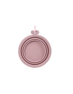 Bol de voyage pliable en silicone rose de 750 ml