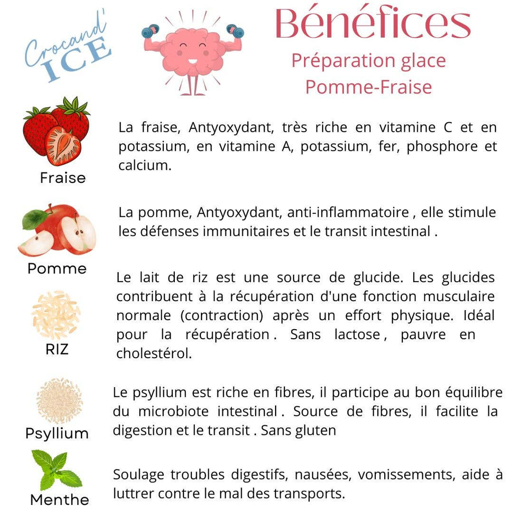 Glace pour chien pomme-fraise