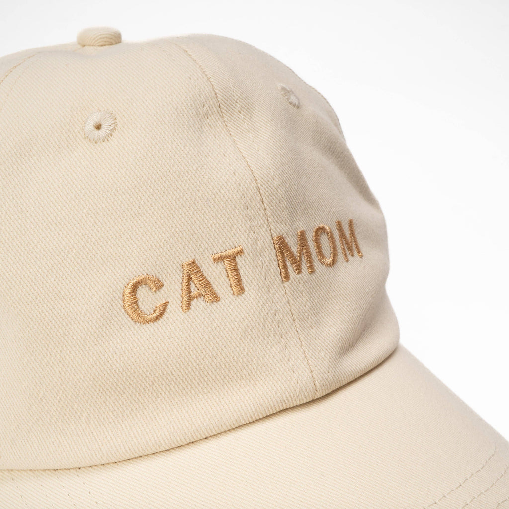 Casquette ivoire Cat Mom