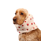 Snood léger en coton mousseline pour chien avec motif fraises