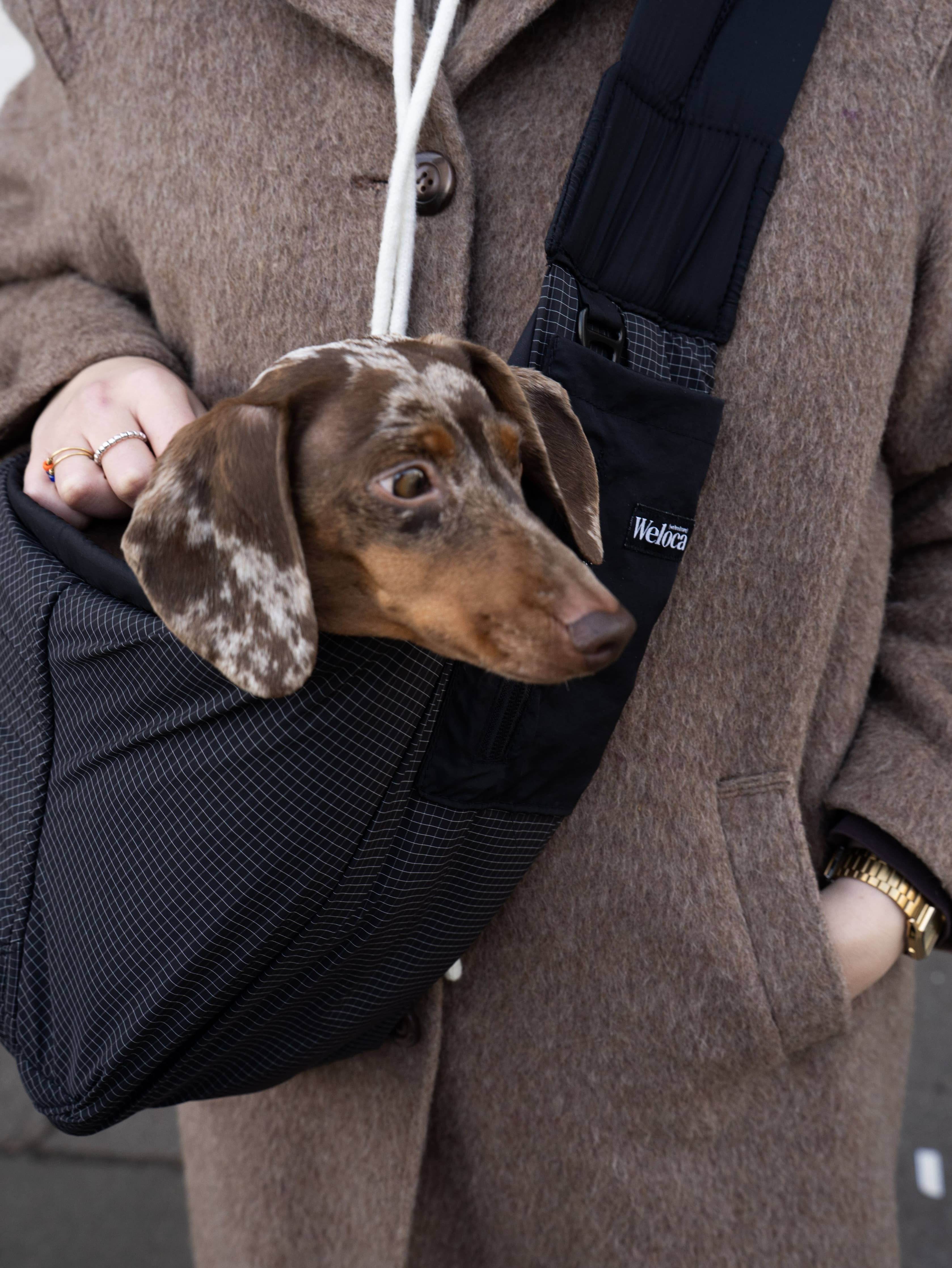 Sac de transport en bandoulière noir