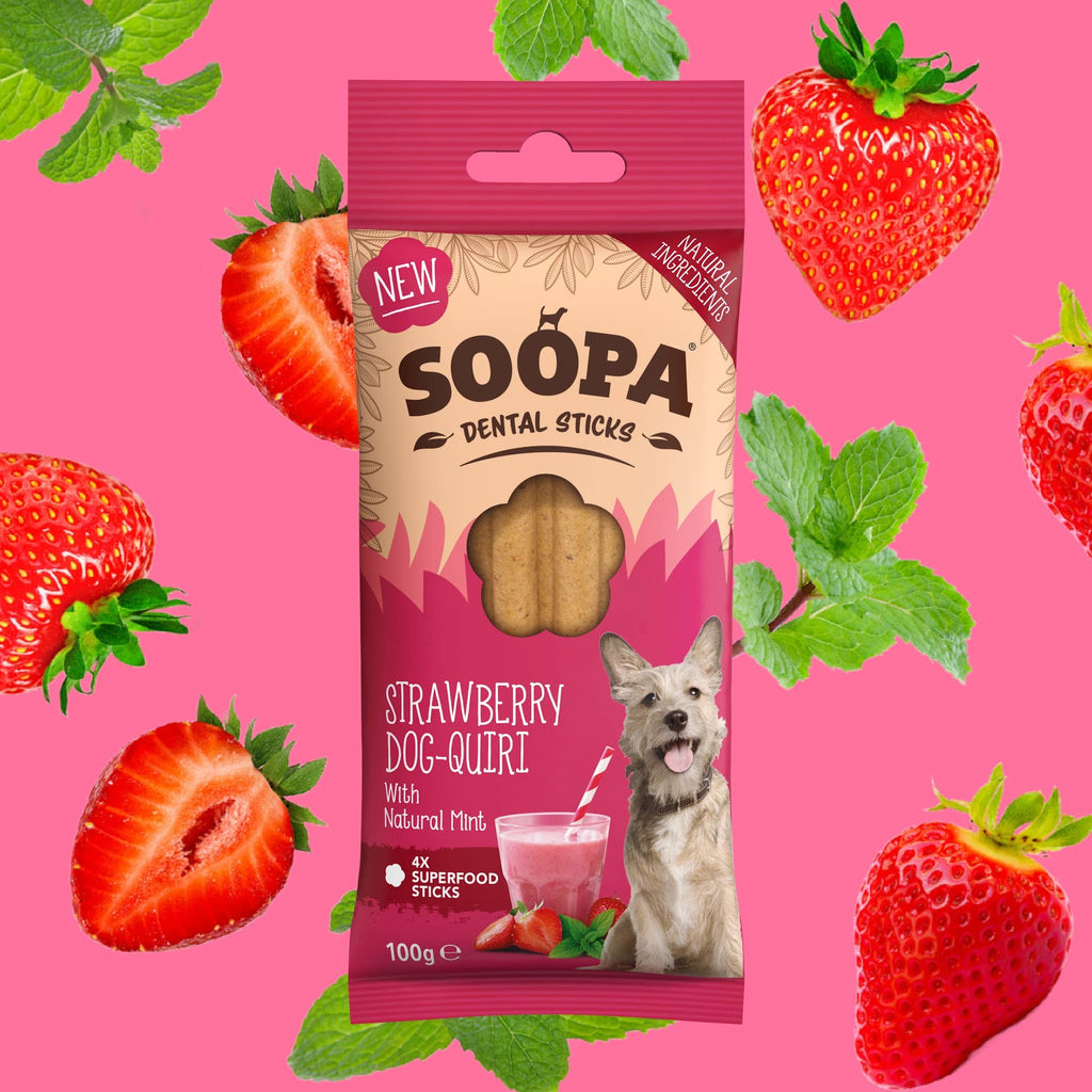 Bâtonnets dentaires - Strawberry Dog-Quiri