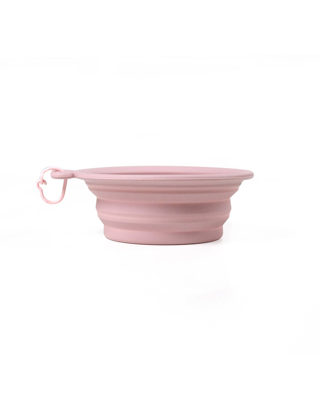 Bol de voyage pliable en silicone rose de 750 ml