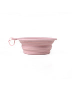 Bol de voyage pliable en silicone rose de 750 ml